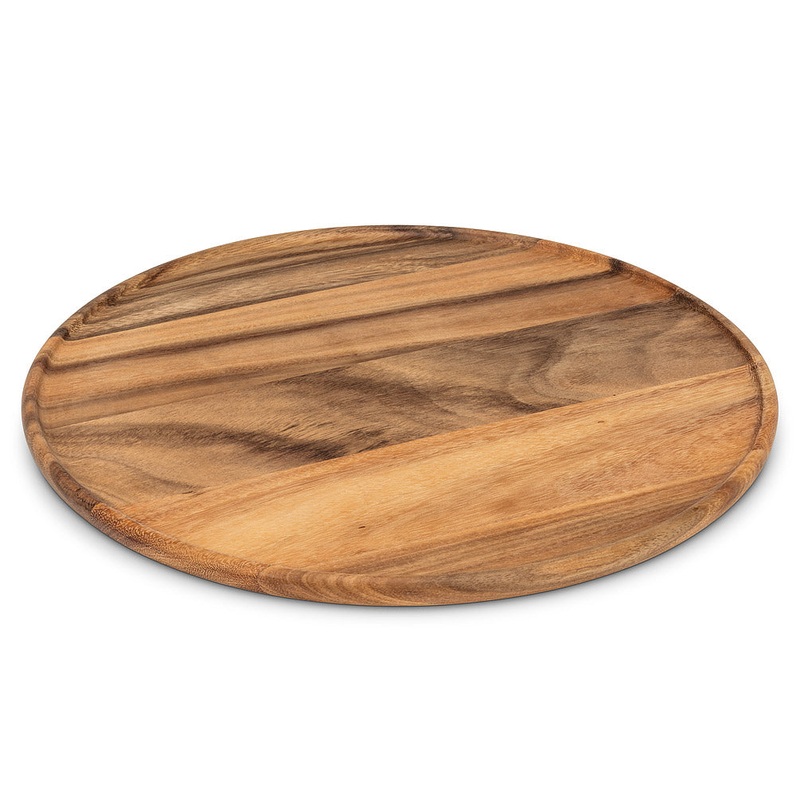 Acacia Wood Large Round Tray