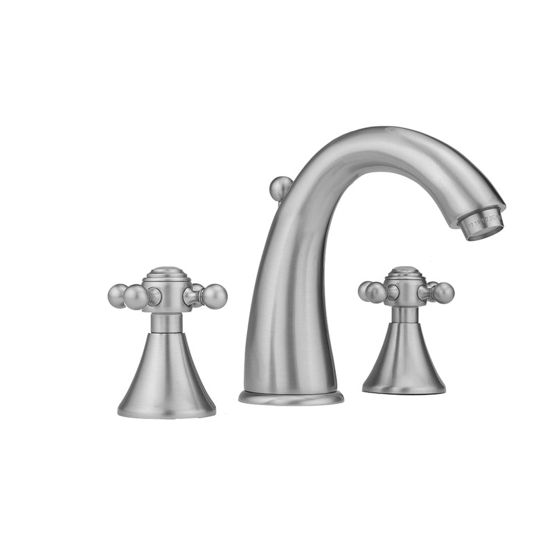 Cranford Faucet with Ball Cross Handles & Fully Polished & Plated Pop-Up Drain