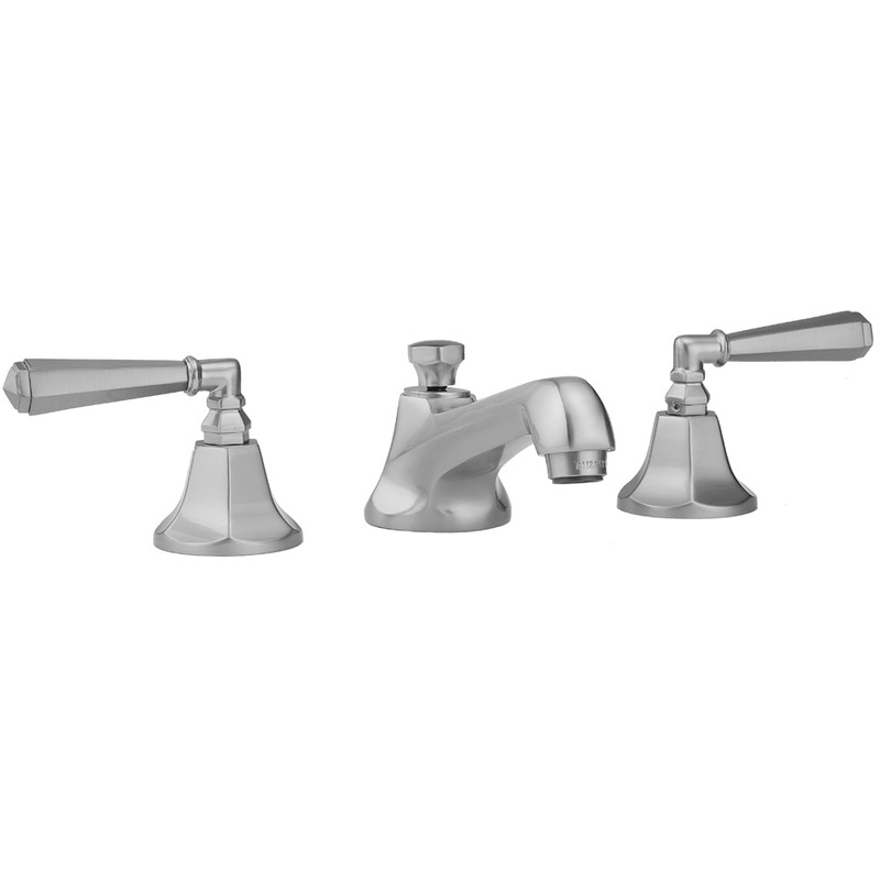Astor Faucet with Hex Lever Handles & Fully Polished & Plated Pop-Up Drain