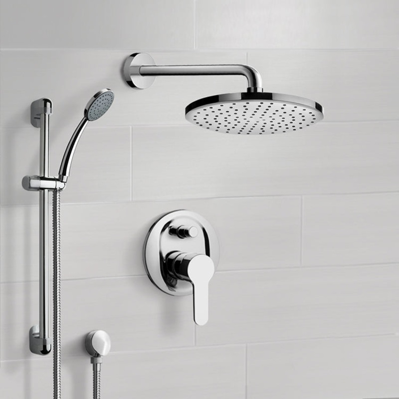 Galiano Chrome Shower System with 8 Rain Shower Head and Hand Shower HX534488900
