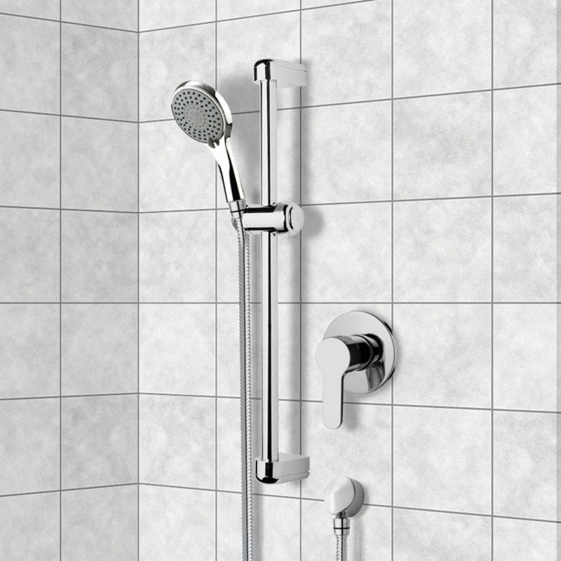 Rendino Chrome Slidebar Shower Set With Multi Function Hand Shower HX534488880