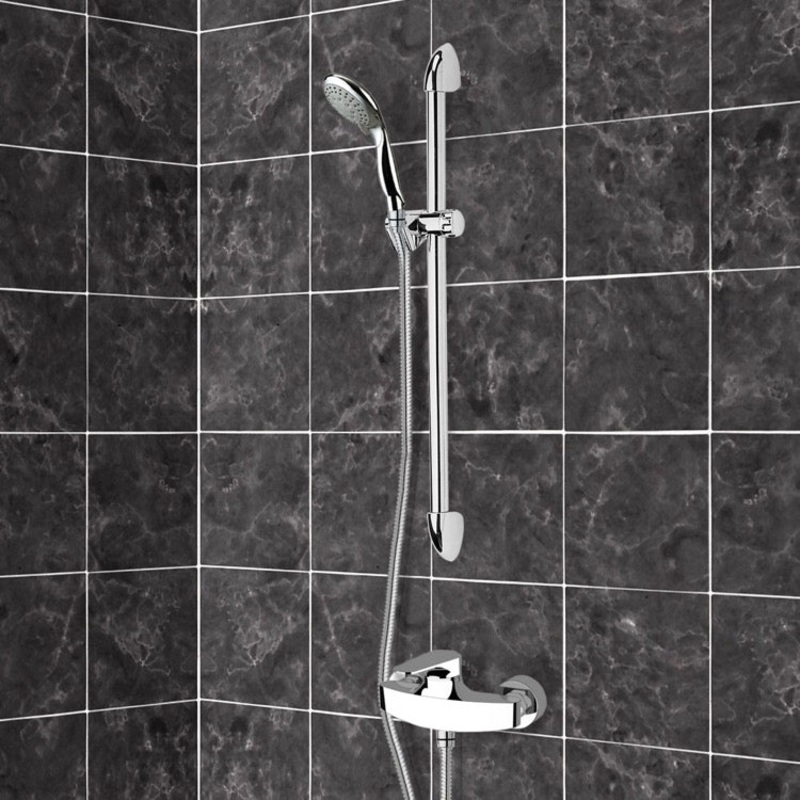 Autunno Chrome Slidebar Shower Set With Multi Function Hand Shower HX534488743