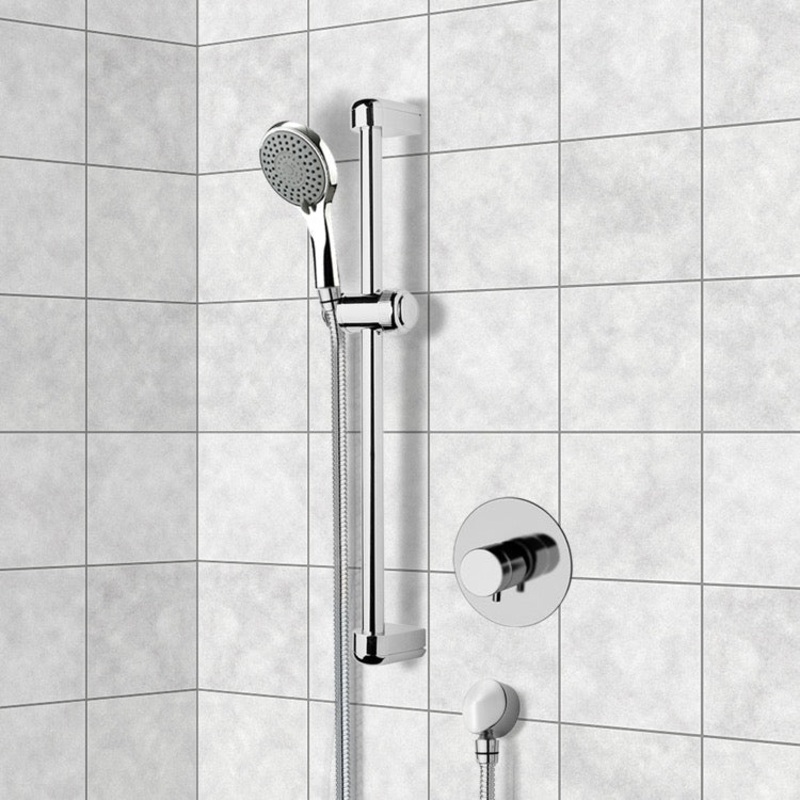 Autunno Chrome Thermostatic Slidebar Shower Set With Multi Function Hand Shower HX534488733