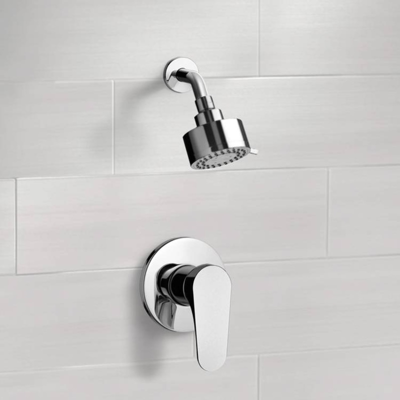 Mario Chrome Shower Faucet Set with Multi Function Shower Head HX534488712