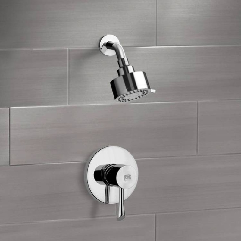 Mario Chrome Shower Faucet Set with Multi Function Shower Head HX534488729