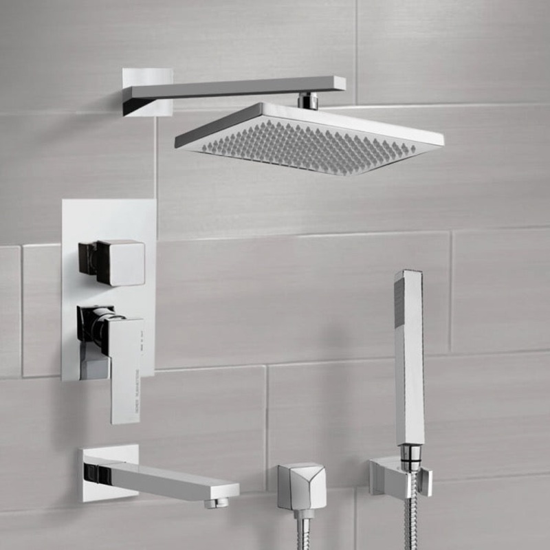 Inverno Tub and Shower System with 9.5 Rain Shower Head and Hand Shower HX534488457