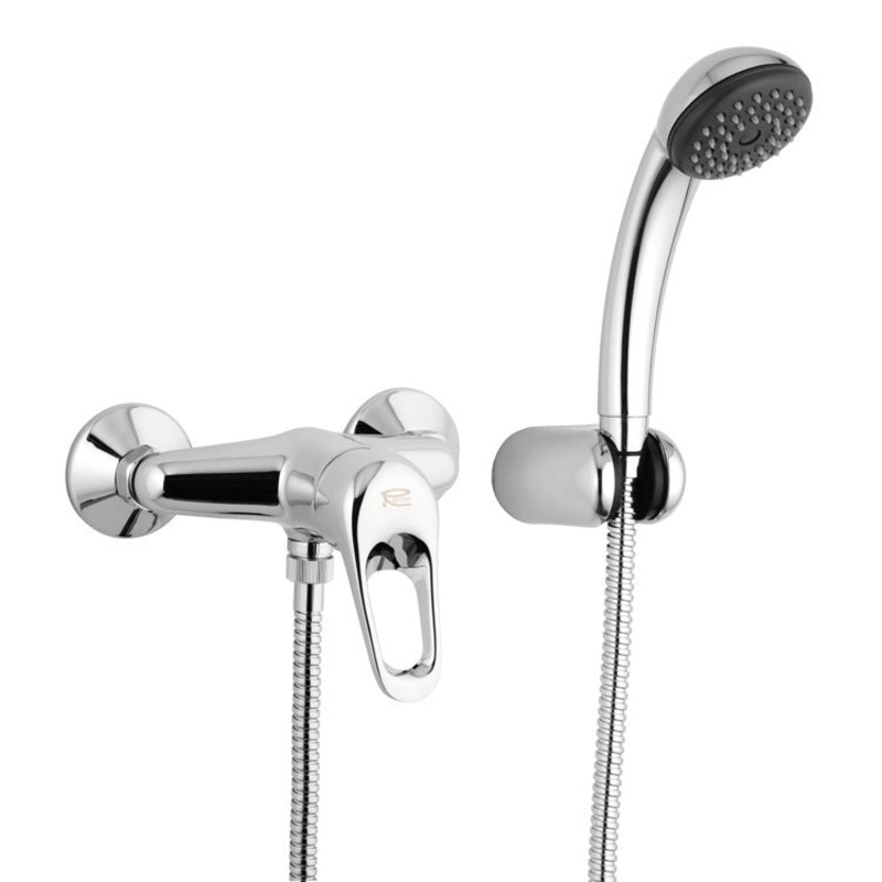 Kiss Chrome Shower Mixer With Hand Shower and Bracket Combo