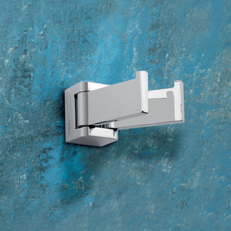 Glamour Square Polished Chrome Jointed Clothes Hook HX534487888