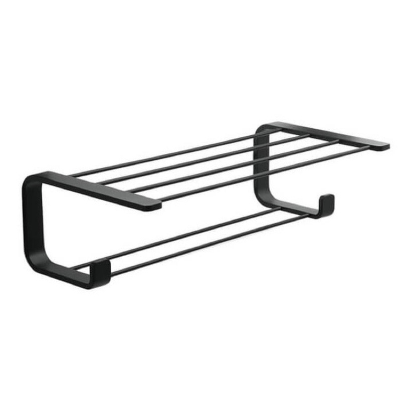 Outline Modern Matte Black Towel Rack