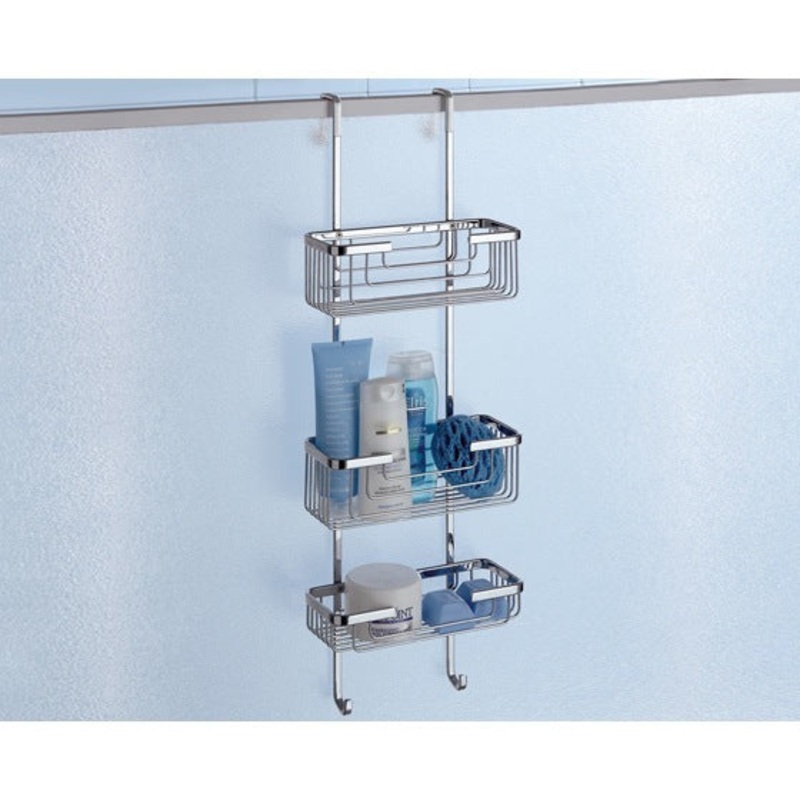Wire Over-the-Door Triple Shower Basket