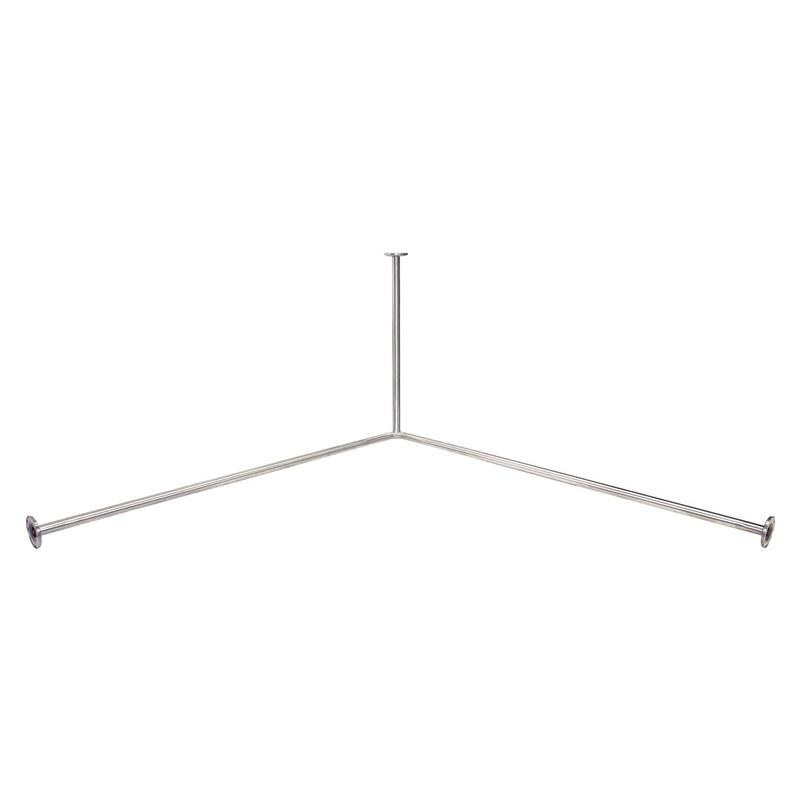 25mm Grab Rail 25mm Corner Shower Curtain Rail Concealed Fix