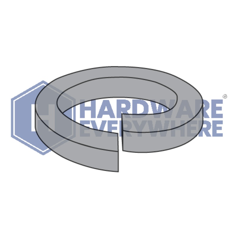 1/4 High Collar Split Lock Washers / Steel / Plain