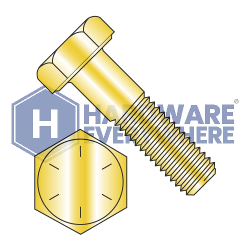 7/16-20 x 3/4 HEX CAP SCREWS / Grade 8 / Zinc/Yellow