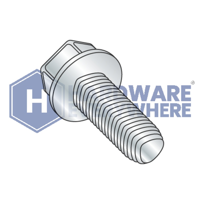 8-32 X 1 1/4 Thread Forming Screws / Unslotted / Hex Washer Head / Steel / Zinc / Taptite Alternate