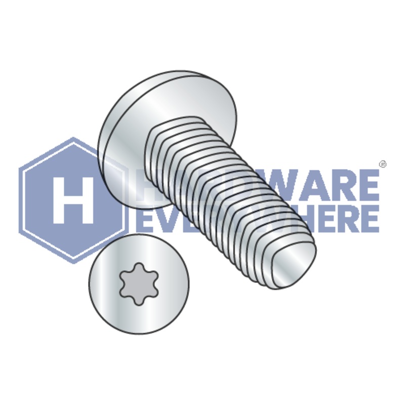 8-32 X 1 1/4 Thread Forming Screws / Torx / Pan Head / Steel / Zinc / Taptite Alternate