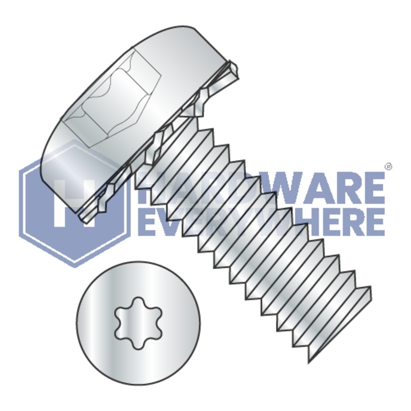 6-32 x 3/8 SEMS SCREWS / Torx / Pan Head / Steel / Zinc FUL163378769448