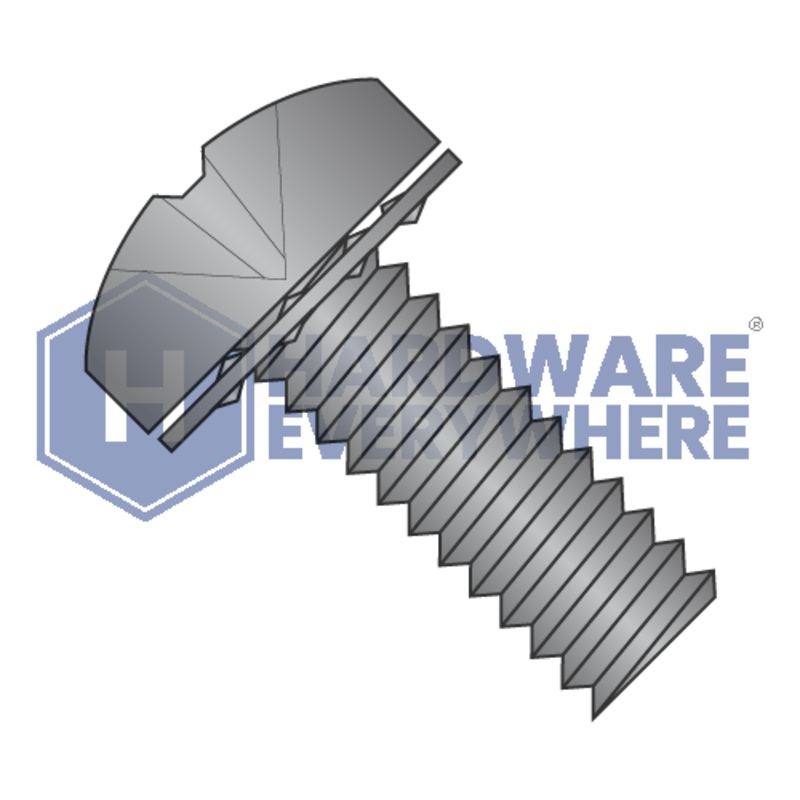 10-32 x 3/8 SEMS SCREWS / Phillips / Pan Head / Steel / Black Zinc FUL163378769166