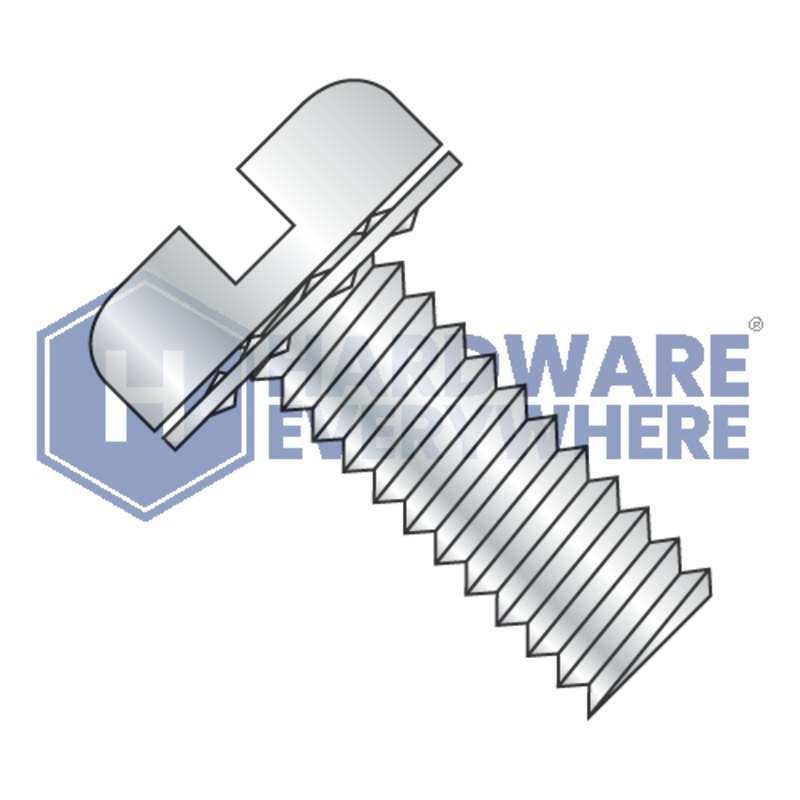 10-32 x 5/16 SEMS SCREWS / Slotted / Pan Head / Steel / Zinc FUL163378769079