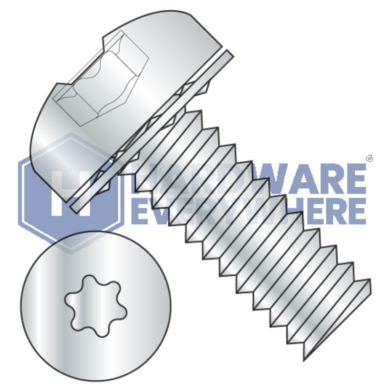 6-32 x 3/8 SEMS SCREWS / Torx / Pan Head / Steel / Zinc FUL163378769063