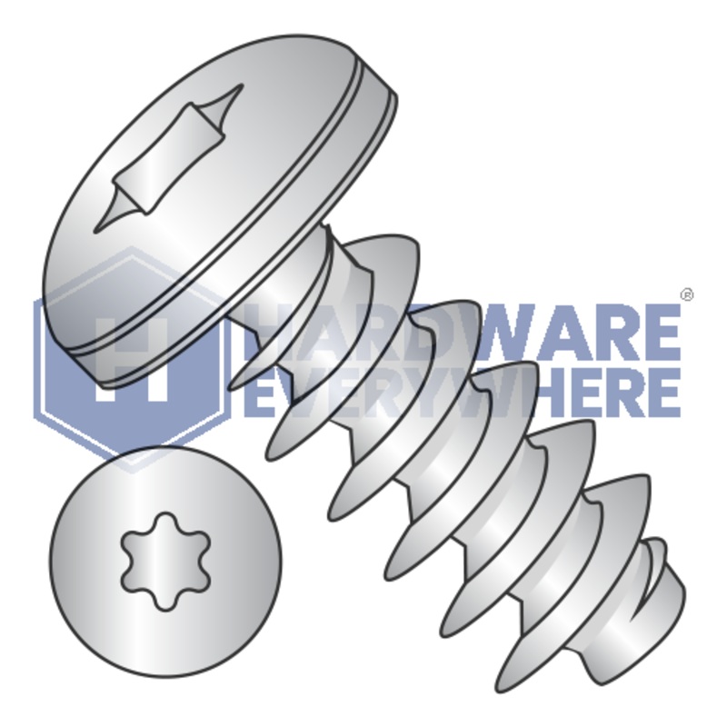 M4 x 6 METRIC THREAD FORMING SCREWS / Torx / Pan Head / A2 Stainless / Plain