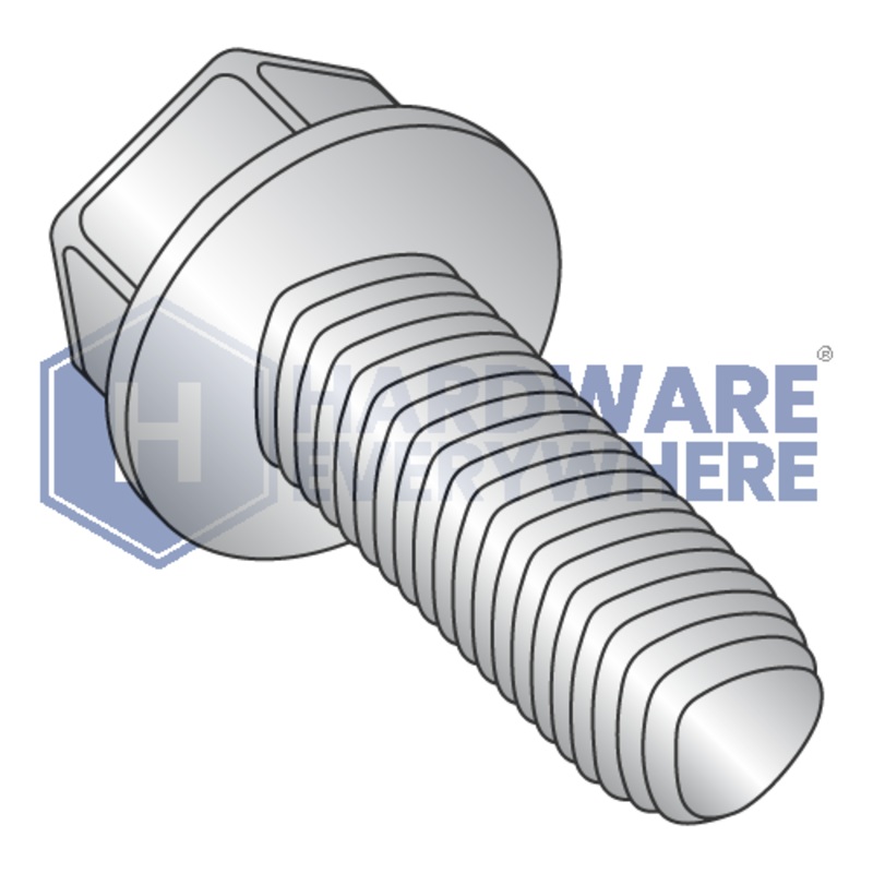 M4 X 6 Thread Forming Screws / Unslotted / Hex Washer Head / A2 Stainless / Plain / Taptite Alternate