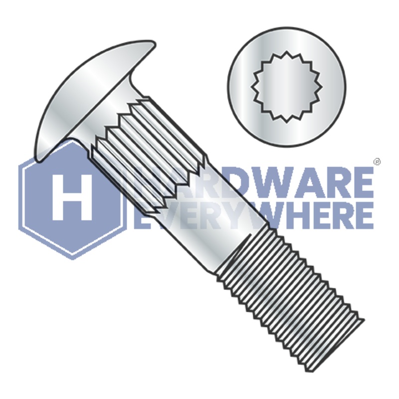 1/4-20 x 3 CARRIAGE BOLTS / Steel / Zinc FUL163378759850