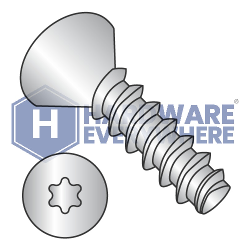 10-14 X 1 Thread Forming Screws / Torx / Flat Head / 18-8 Stainless / Plain / Plastite (Blunt Tip) Alternate 48-2