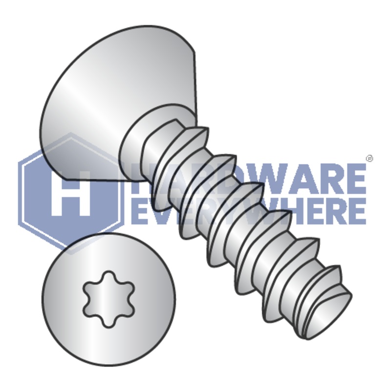 10-14 x 1/2 THREAD FORMING SCREWS / Torx / Flat Head Undercut / 18-8 Stainless / Plain