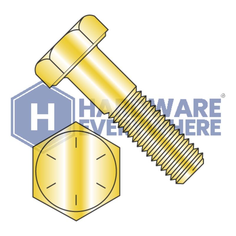 1-8 x 1/2 HEX CAP SCREWS / Grade 8 / Zinc/Yellow FUL163378757982