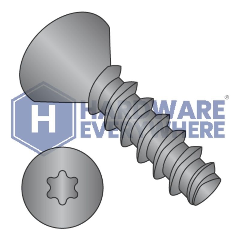10-14 X 1 Thread Forming Screws / Torx / Flat Head / Steel / Black Oxide / Plastite (Blunt Tip) Alternate 48-2