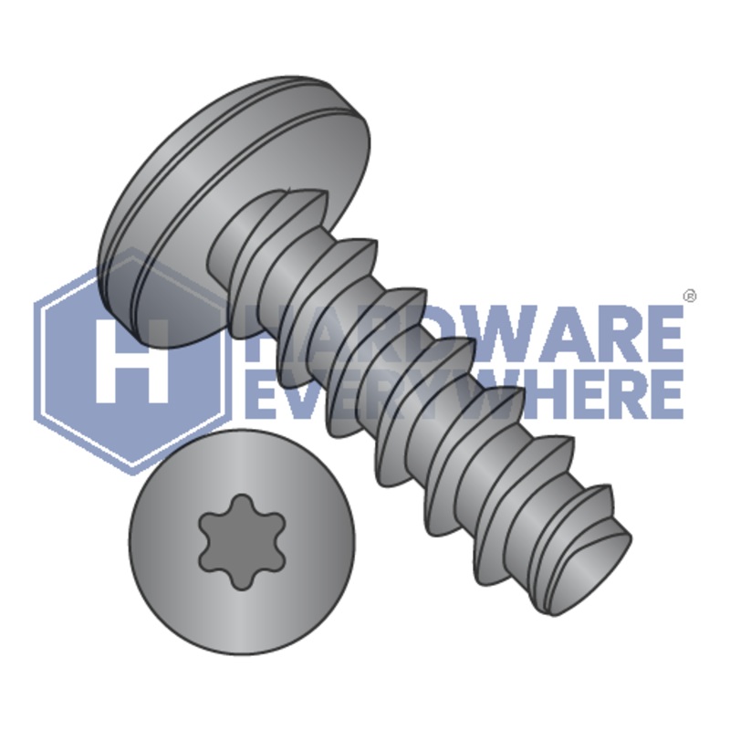 10-14 X 1 Thread Forming Screws / Torx / Pan Head / Steel / Black Oxide / Plastite (Blunt Tip) Alternate 48-2