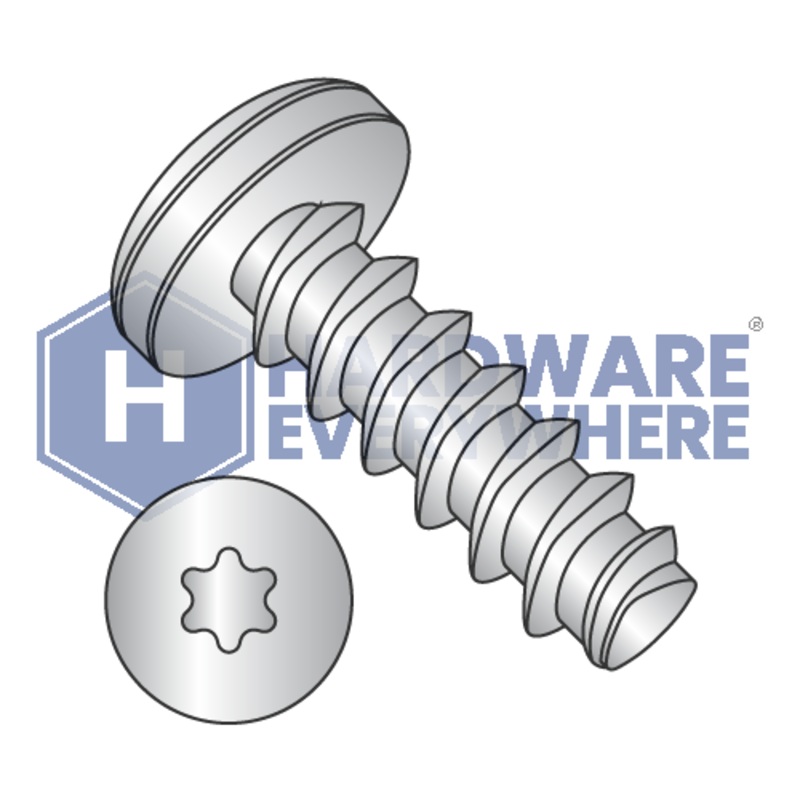 8-16 X 3/8 Thread Forming Screws / Torx / Pan Head / 410 Stainless / Plain / Plastite (Blunt Tip) Alternate 48-2