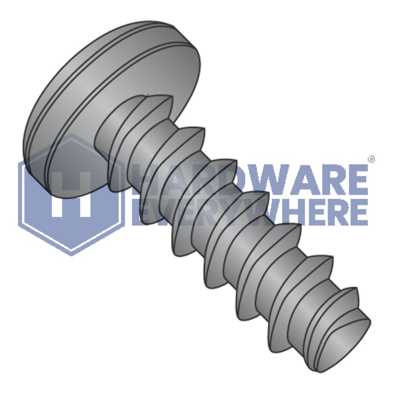 8-16 X 5/8 Thread Forming Screws / Phillips / Pan Head / 18-8 Stainless / Black Oxide / Plastite (Blunt Tip) Alternate 48-2