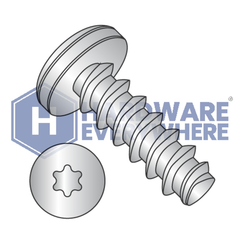 8-16 X 5/8 Thread Forming Screws / Torx / Pan Head / 18-8 Stainless / Plain / Plastite (Blunt Tip) Alternate 48-2