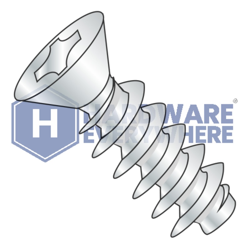 M4 x 8 METRIC THREAD FORMING SCREWS / Phillips / Flat Head / Steel / Zinc
