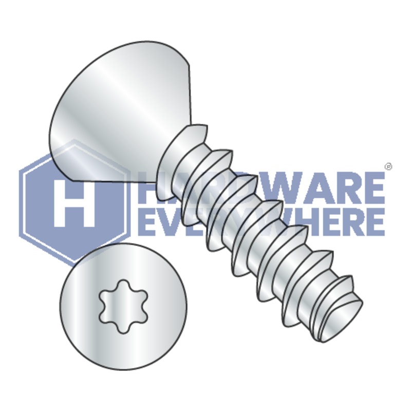 10-14 X 1 1/4 Thread Forming Screws / Torx / Flat Head / Steel / Zinc / Plastite (Blunt Tip) Alternate 48-2