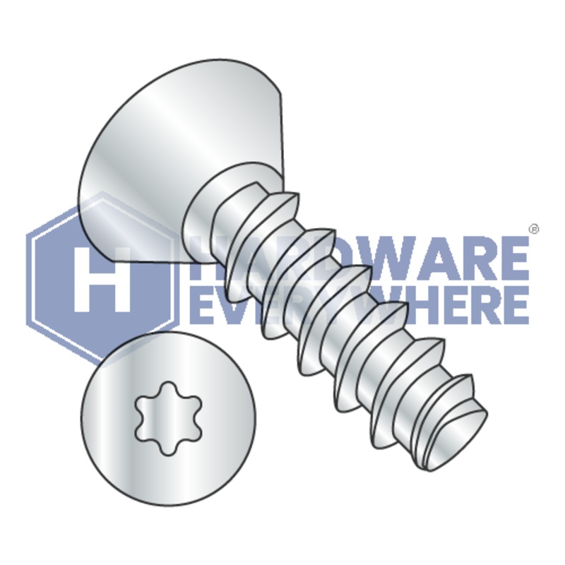 10-14 x 1/2 THREAD FORMING SCREWS / Torx / Flat Head Undercut / Steel / Zinc