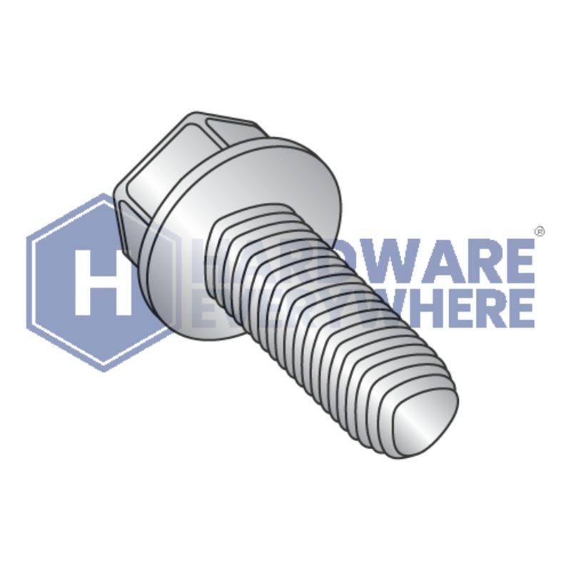 10-24 X 1 1/2 Thread Forming Screws / Unslotted / Hex Washer Head / 18-8 Stainless / Plain / Taptite Alternate