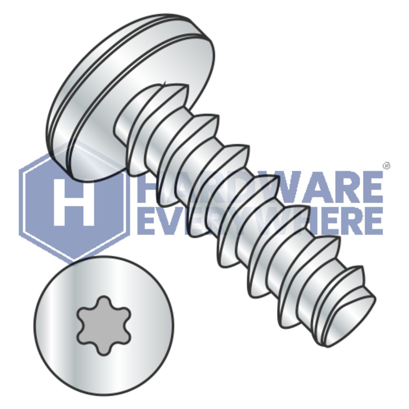 M2.5 X 8 Thread Forming Screws / Torx / Pan Head / Steel / Zinc / Plastite (Blunt Tip) Alternate 48-2