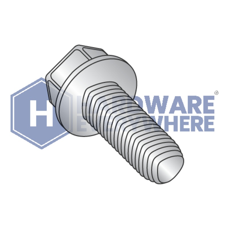 10-24 X 1 Thread Forming Screws / Unslotted / Hex Washer Head / 410 Stainless / Plain / Taptite Alternate