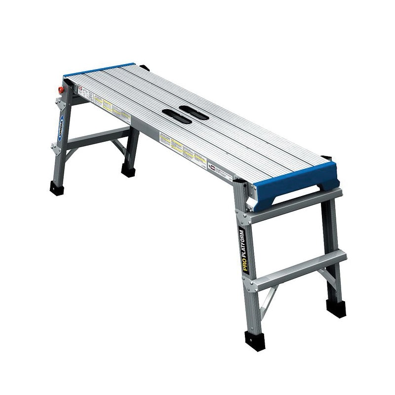 WERNER AP-25 Work Platform, 15.6 in W, 3.6 in H, 50.4 in D, Large Work Surface, Aluminum
