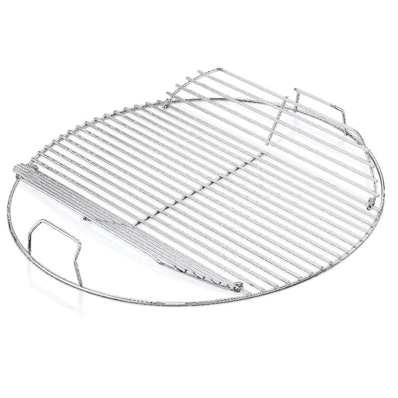 Weber 7433 Heavy-Duty Hinged Cooking Grate, Steel, Plated, For Use With: Weber 18 in Charcoal Grills