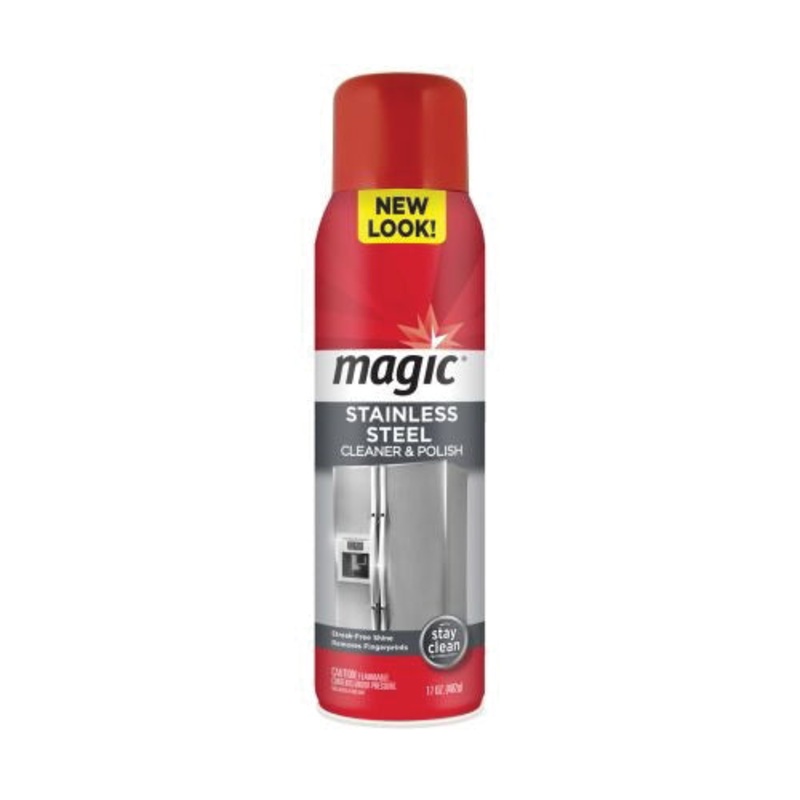 magic 3062 Stainless Steel Cleaner and Polish, 17 oz, Aerosol Can, Emulsion, Ready-to-Use