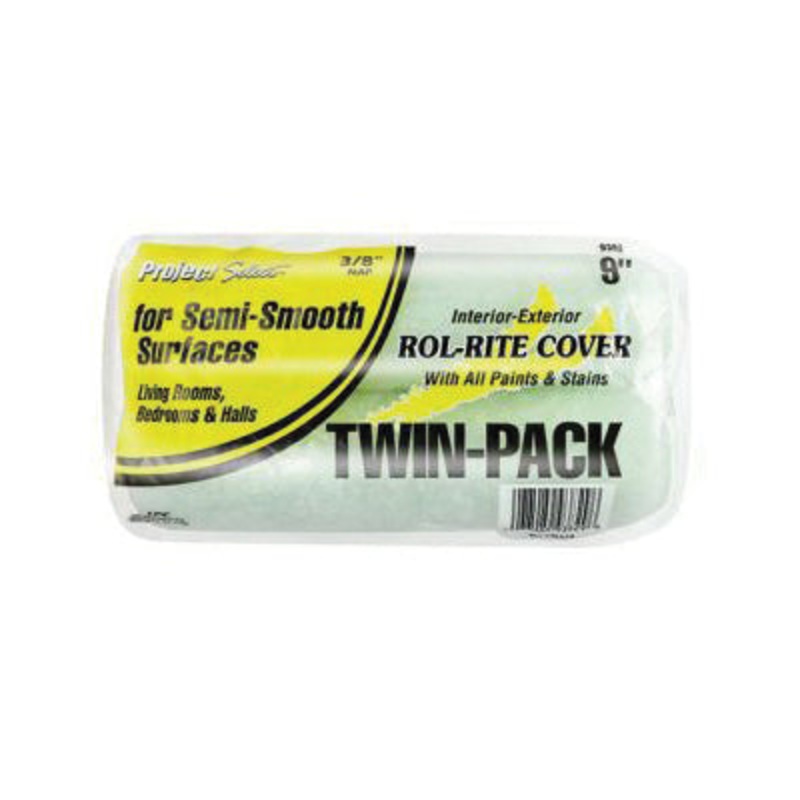 LINZER PROJECT SELECT 9382 Paint Roller Cover, 9 in L, 3/8 in Thick Nap