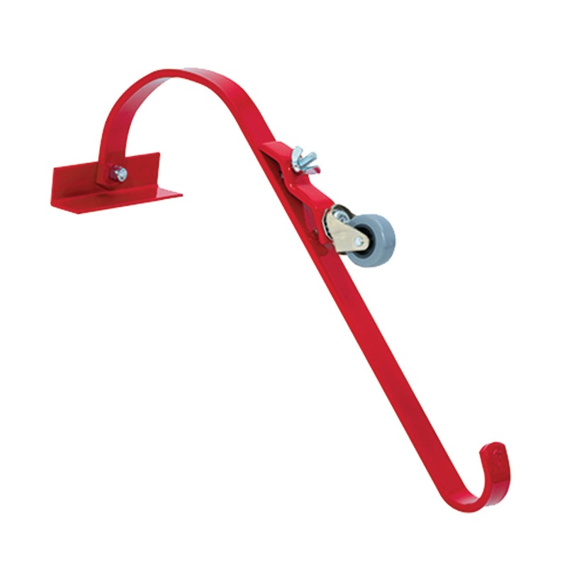 GUARDIAN 2481 Ladder Hook With Wheels, Steel, Powder-Coated