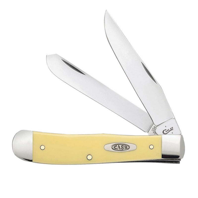 CASE XX 00161 Trapper Knife, Clip, Spey Blade, 3-1/4 in, 3.27 in L Blade, Chrome Vanadium Steel Blade, Smooth Handle