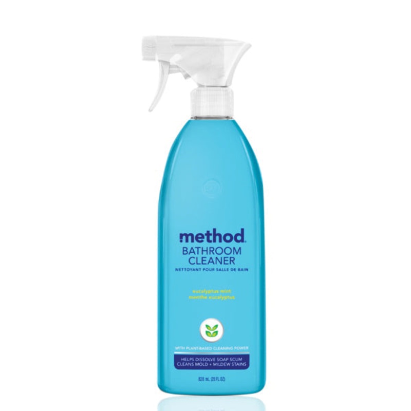 method 00008 Bathroom Cleaner, 28 oz, Trigger Bottle, Liquid, Eucalyptus Mint, Pleasant