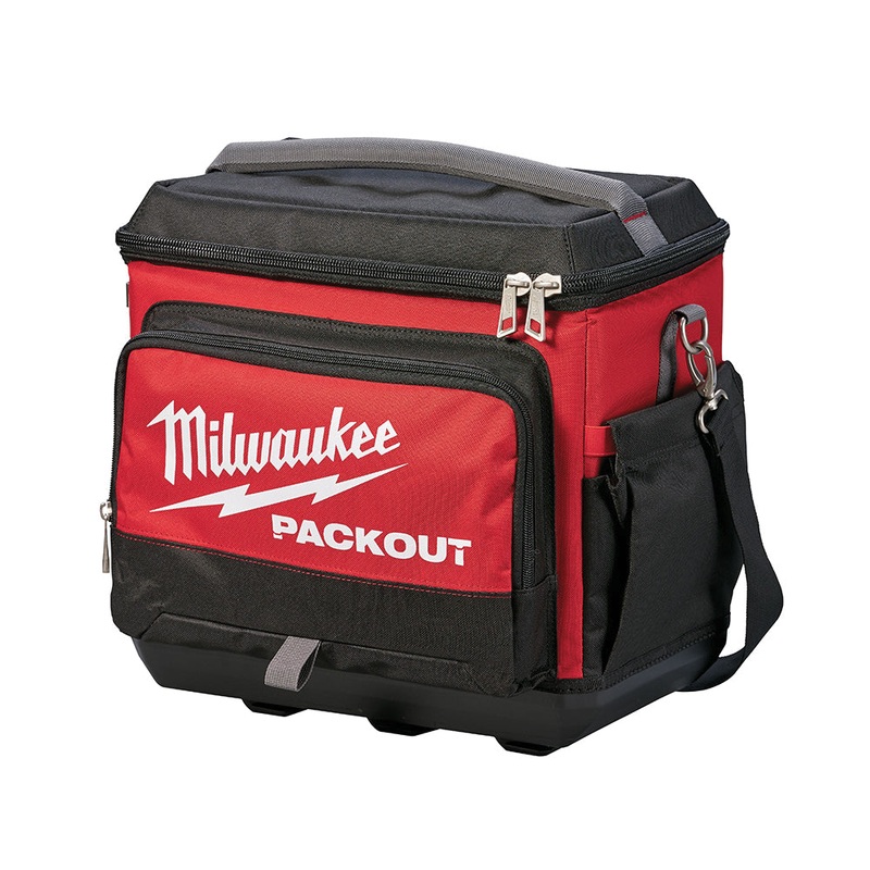 Milwaukee PACKOUT 48-22-8302 Cooler, Zipper Closure, Metal/Polymer, 16.8 in L Exterior, 14.6 in W Exterior