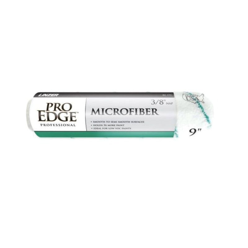 LINZER PRO EDGE RC174 Roller Cover, 9 in L, 9/16 in Thick Nap, Microfiber Cover