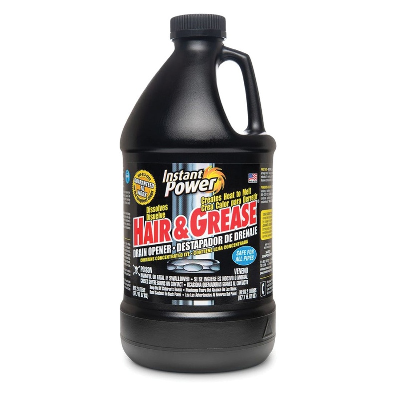 Instant Power PROFESSIONAL Hair and Grease Series 1970 Drain Opener, 2 L, Bottle, Liquid